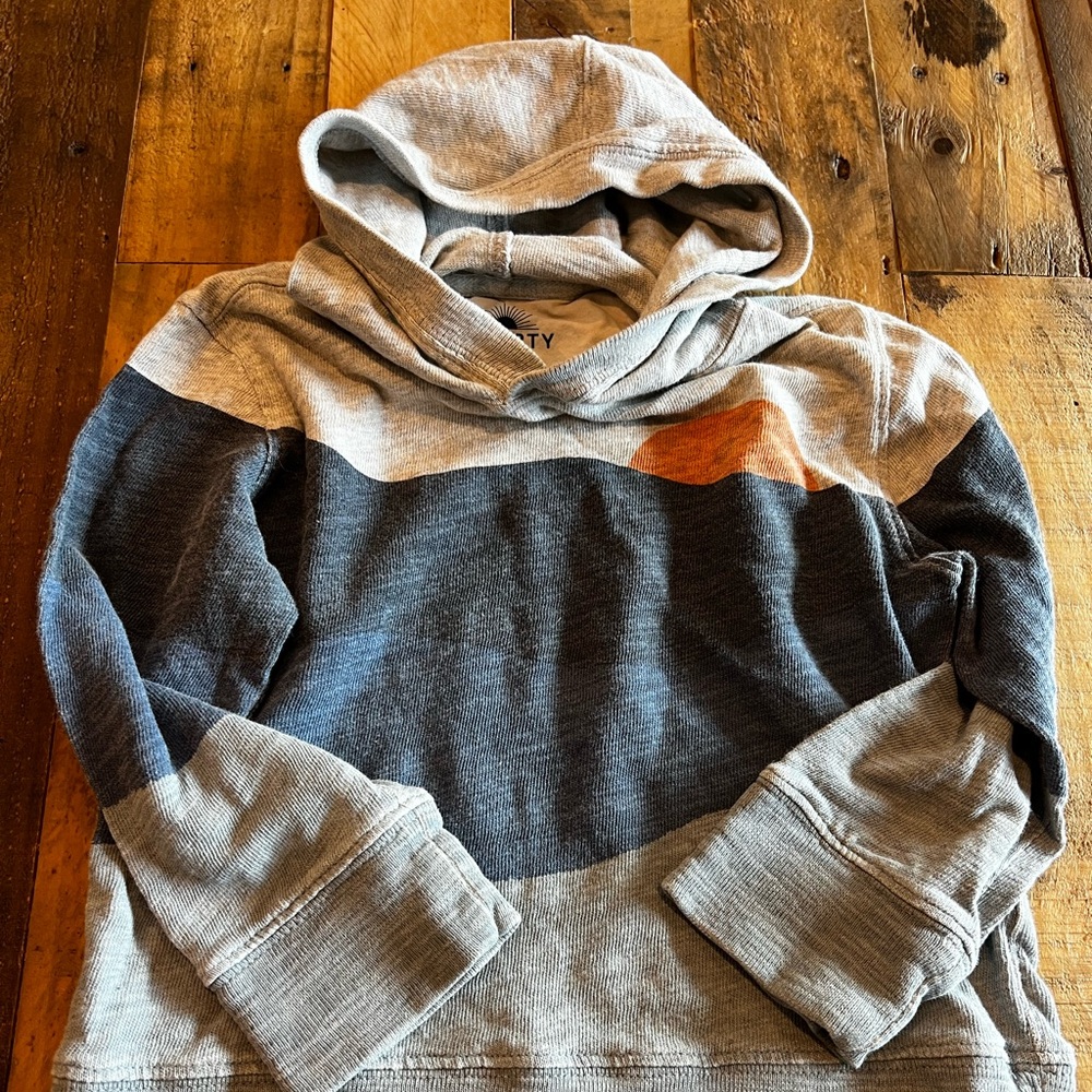 Faherty Kids Colorblock Hoodie | Size 5 | Organic Cotton Sun Beach Waves GIFT